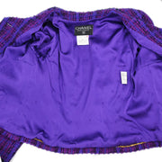 Chanel 1995 Setup Suit Jacket Skirt Purple #38