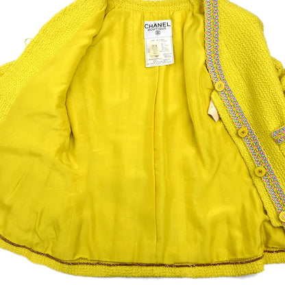 Chanel 1994 Collarless Jacket Yellow #38