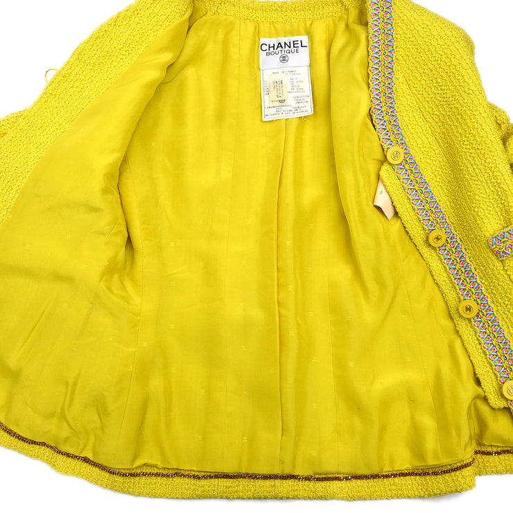 Chanel 1994 Collarless Jacket Yellow #38