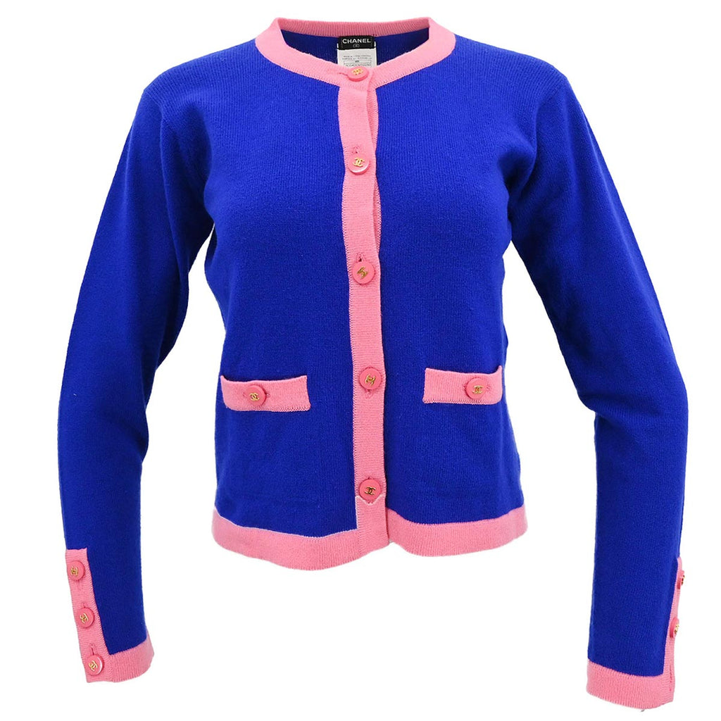 Chanel 1995 Cardigan Blue #44 – AMORE Vintage Tokyo Chanel 1995 Cardigan Blue #44 – AMORE Vintage Tokyo