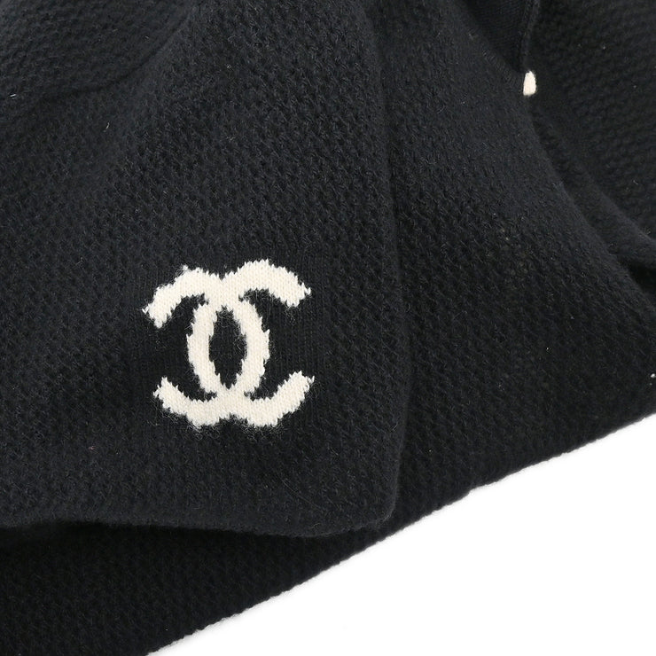 Chanel 2001 Short Sleeve Sweater Knit Top Black #40