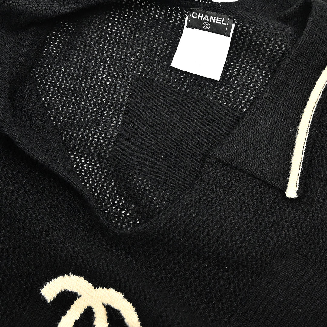 最新作 Top Knit Sweater Sleeve Short 2001 Chanel Black AMORE – #40 トップス