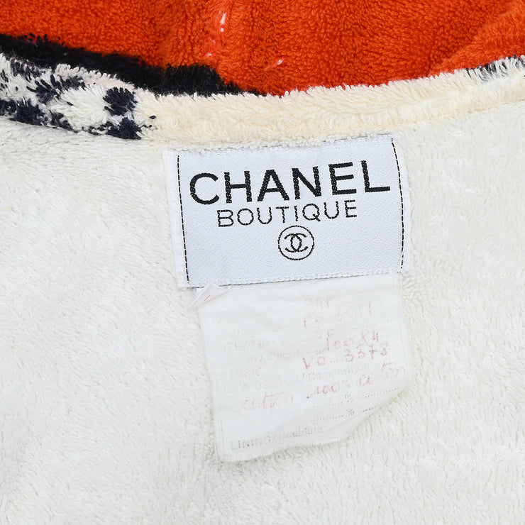 Chanel 1994 Bathrobe Style Icon Coat Gown White #36