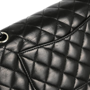 Chanel 2005-2006 Black Lambskin Medium Classic Double Flap Shoulder Bag