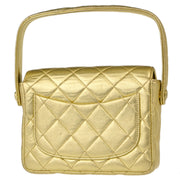 Chanel 1996-1997 Gold Lambskin Mini Handbag