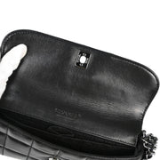 Chanel 2003-2004 Black Lambskin Choco Bar Shoulder Bag