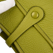 Hermes 2007 Anis Green Taurillon Clemence Evelyne 2 PM Shoulder Bag