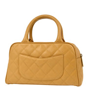 Chanel 2004-2005 Beige Caviar Bowling Bag 27