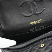 Chanel 2001-2003 Black Caviar Medium Classic Double Flap Shoulder Bag