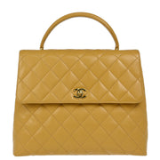 Chanel 1997-1999 Beige Caviar Kelly Handbag