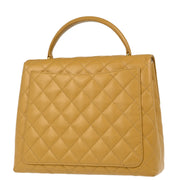 Chanel 1997-1999 Beige Caviar Kelly Handbag