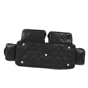 Chanel 2005-2006 Black Calfskin Cambon Ligne Reporter Bag