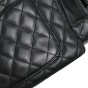 Chanel 2005-2006 Black Calfskin Cambon Ligne Reporter Bag