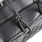 Chanel 2005-2006 Black Calfskin Cambon Ligne Reporter Bag