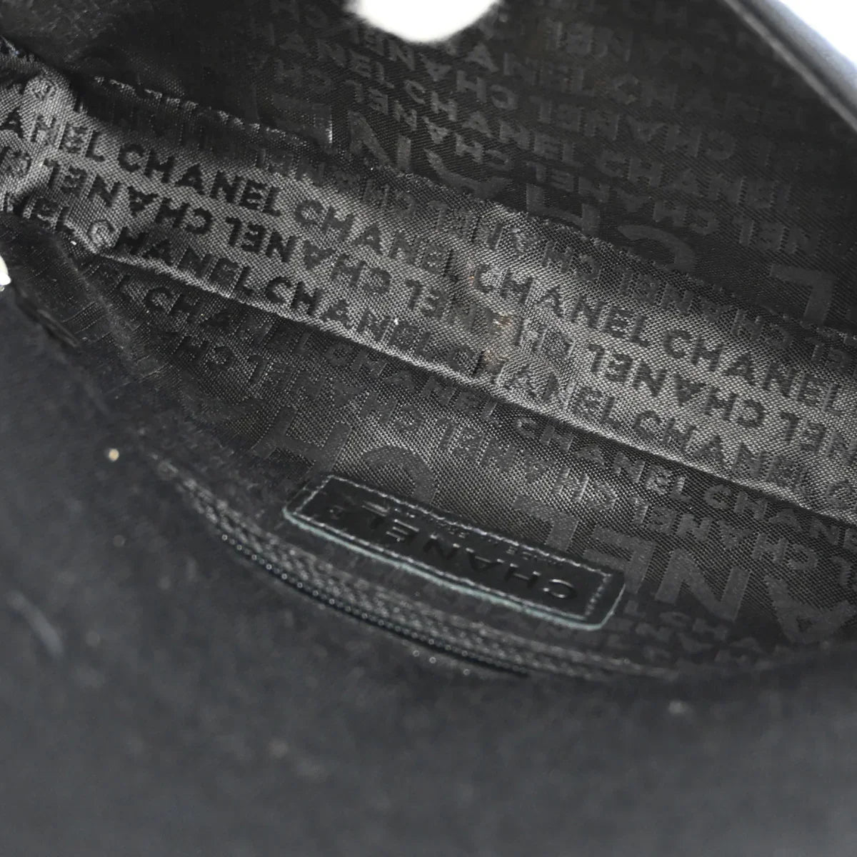 Chanel 2003-2004 Black Cotton Ice Cube Shoulder Bag
