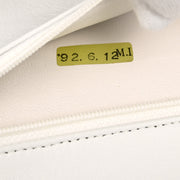 Chanel White Lambskin Small Classic Double Flap Shoulder Bag