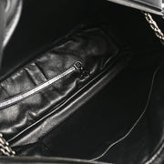 Chanel 2008-2009 Black Leather Mademoiselle Lock Shoulder Bag