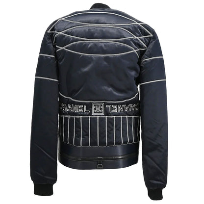Chanel 2006 Sports Line Zip Up Jacket Black #36