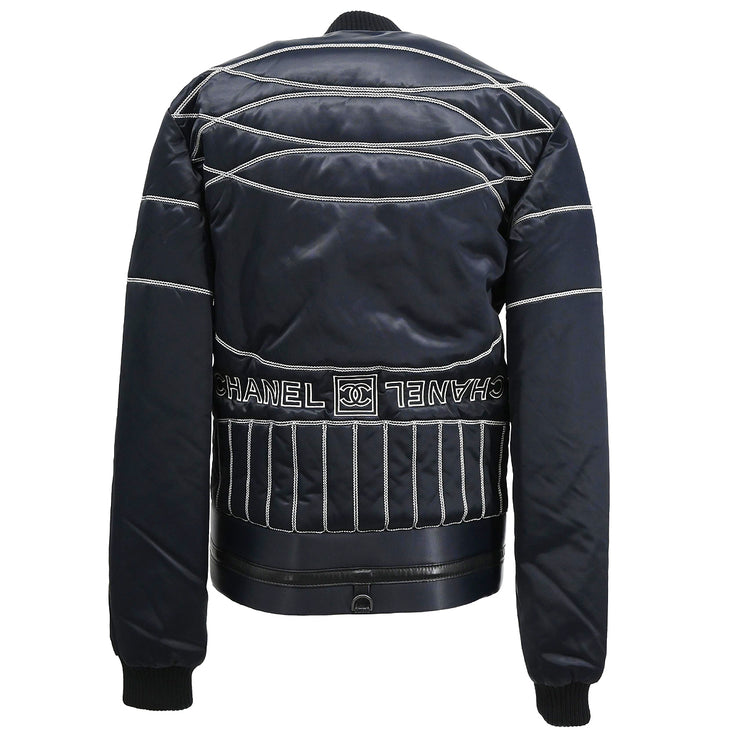 Chanel 2006 Sports Line Zip Up Jacket Black #36