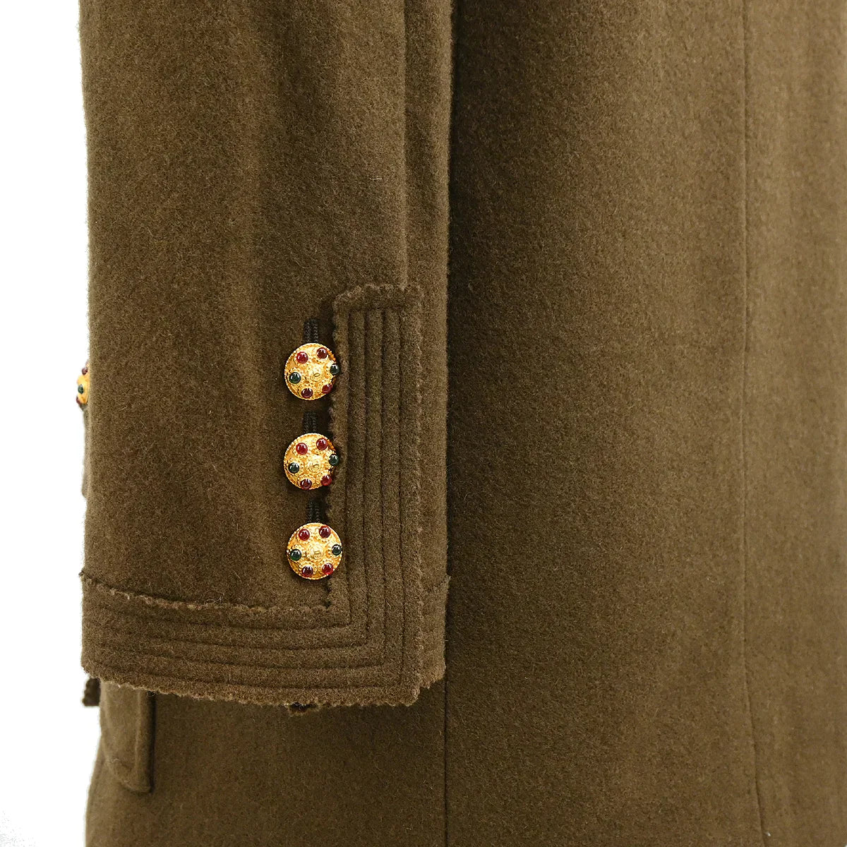 Chanel 1996 Double Breasted Gripoix Jacket Brown #38