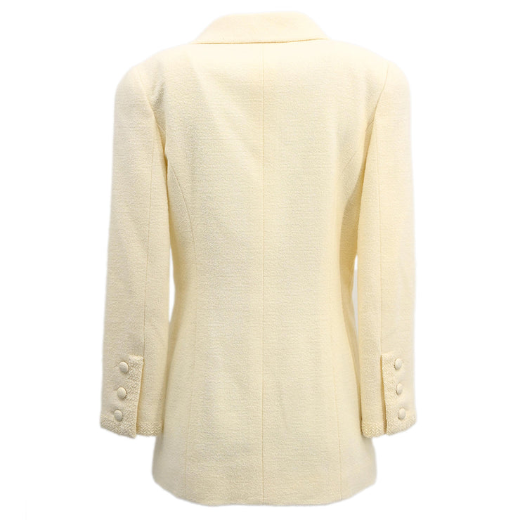 Chanel 1997 Double Breasted Jacket White #38