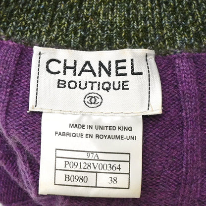 Chanel 1997 Short Sleeve Sweater Purple #38