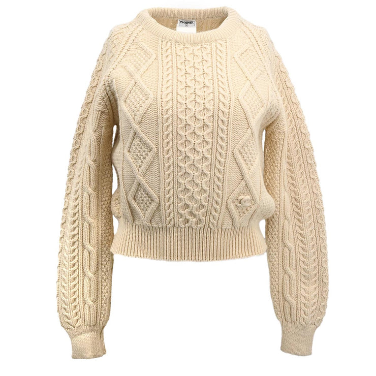 Chanel 1996 Fisherman Sweater White #42