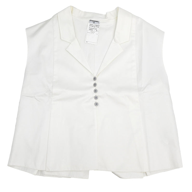 Chanel 1999 Vest Jacket White #40