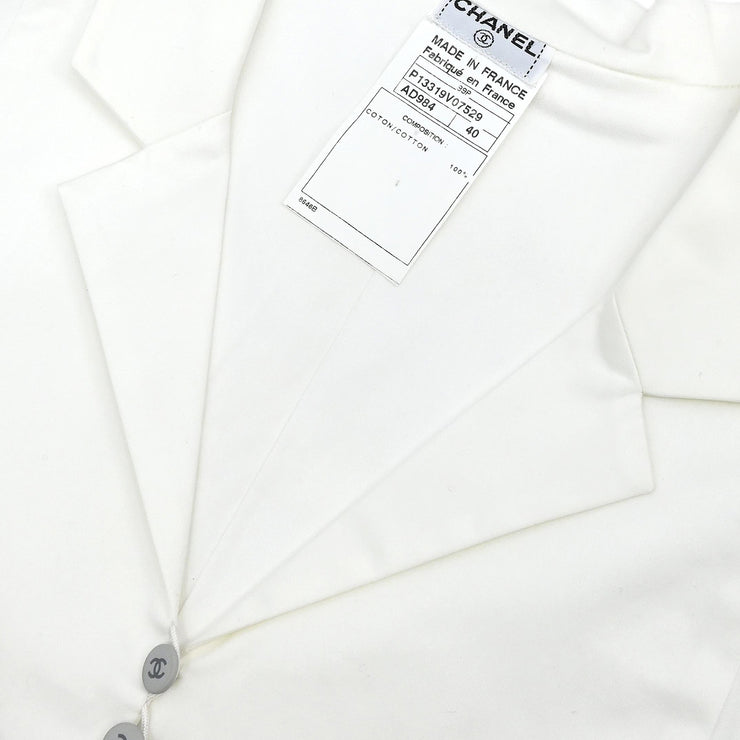 Chanel 1999 Vest Jacket White #40