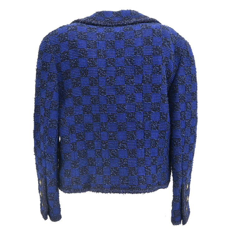 Chanel 1994 Ensemble Jacket Top Blue #40