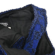 Chanel 1994 Ensemble Jacket Top Blue #40