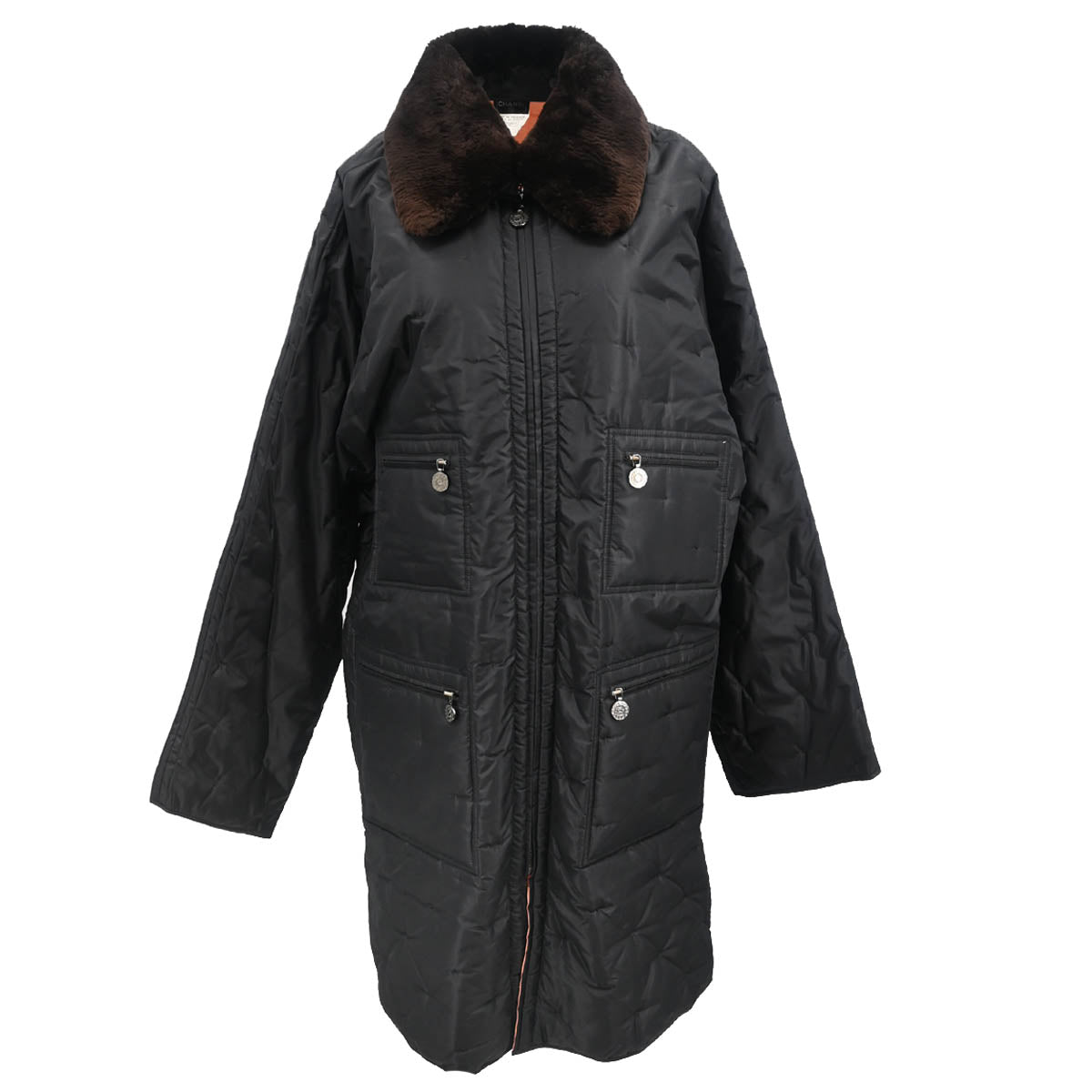 新作揃え Black Coat Up Zip 1997 Chanel #38 Tokyo Vintage AMORE – ジャケット・アウター
