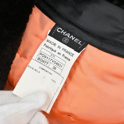 Chanel 1997 Zip Up Coat Black #38