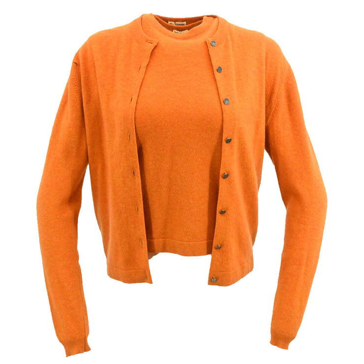 Hermes Ensemble Cardigan Top Orange #MEDIUM