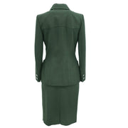 Celine Setup Suit Jacket Skirt Green #38