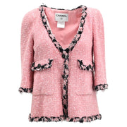 Chanel 2007 Collarless Jacket Pink #38