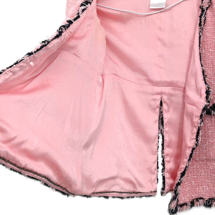 Chanel 2007 Collarless Jacket Pink #38