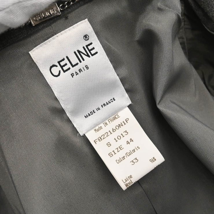 Celine Double Breasted Jacket Gray #44