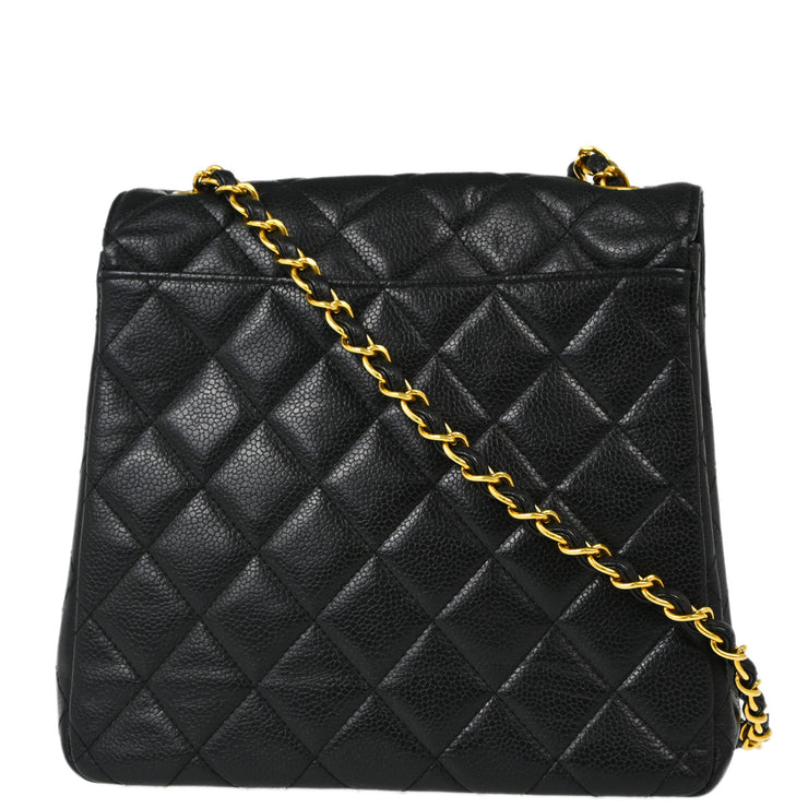 Chanel Black Caviar Chain Shoulder Bag