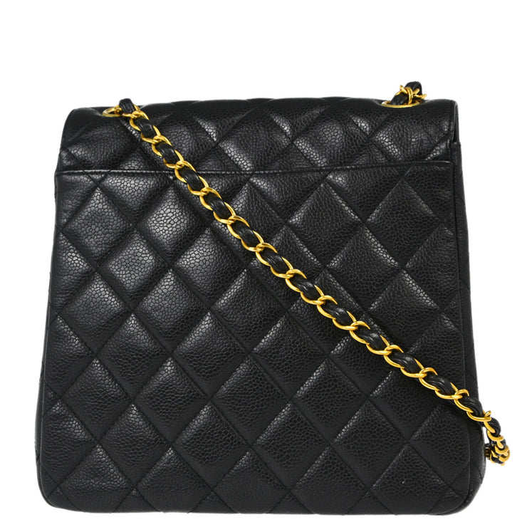 Chanel Black Caviar Chain Shoulder Bag