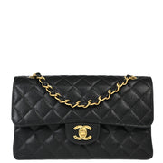 Chanel Black Caviar Small Classic Double Flap Shoulder Bag