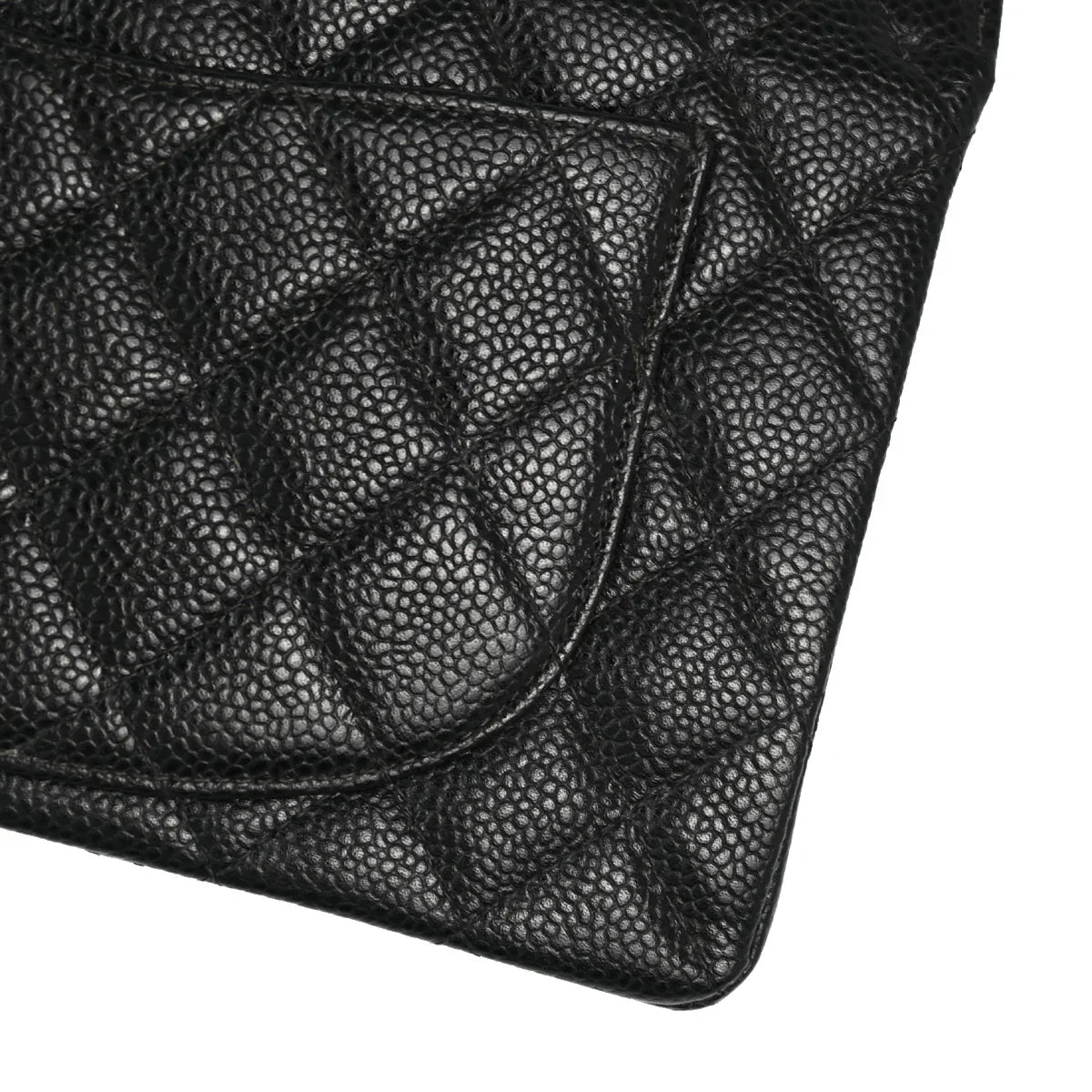 Chanel 2001-2003 Black Caviar Small Classic Double Flap Shoulder Bag