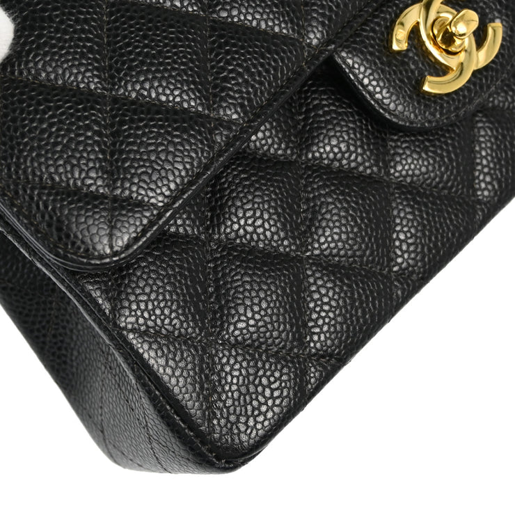 Chanel Black Caviar Small Classic Double Flap Shoulder Bag