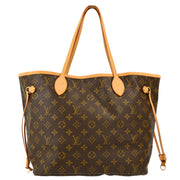 Louis Vuitton 2008 Monogram Neverfull MM Shoulder Tote Bag M40156