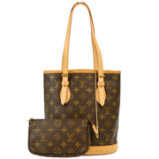 Louis Vuitton Monogram Bucket PM Tote Handbag M42238