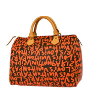 Louis Vuitton Speedy 30 Handbag Monogram Graffiti Orange M93705