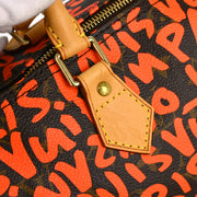 Louis Vuitton Speedy 30 Handbag Monogram Graffiti Orange M93705