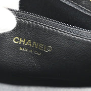 Chanel 2001-2003 Black Caviar Medallion Tote Handbag