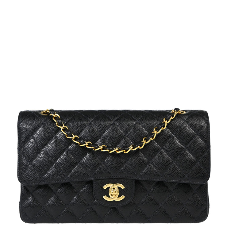 Chanel Black Caviar Medium Classic Double Flap Shoulder Bag