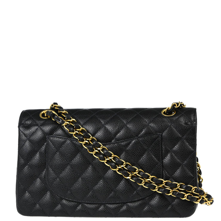 Chanel Black Caviar Medium Classic Double Flap Shoulder Bag